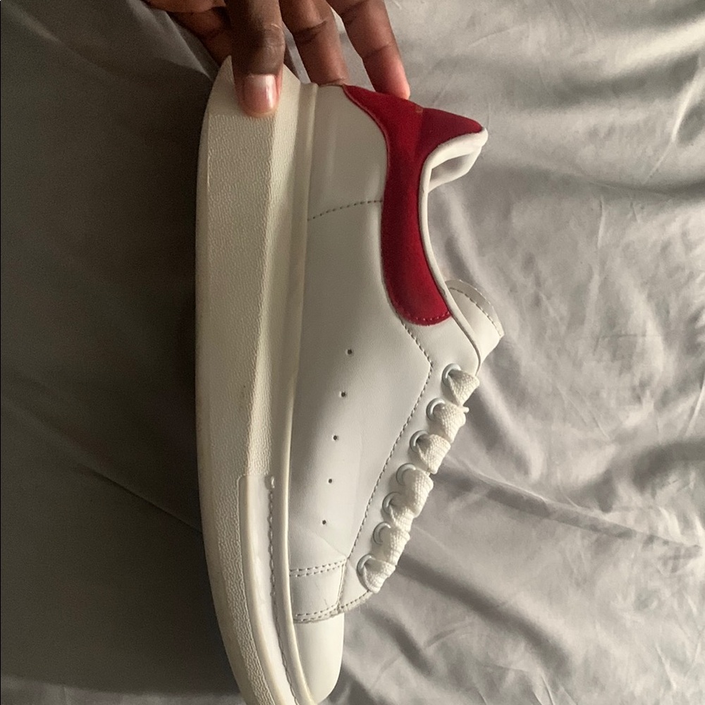 Alexander McQueen White and Red Sneakers